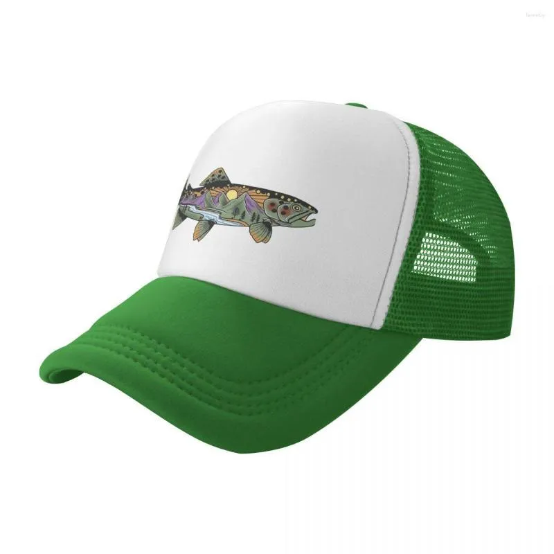 Breathable Mesh Funny Baseball Caps With Cartoon Snake River, Mountain Trout  Design For Mens Summer Sports And Sun Protection From Fawnirby, $20.05