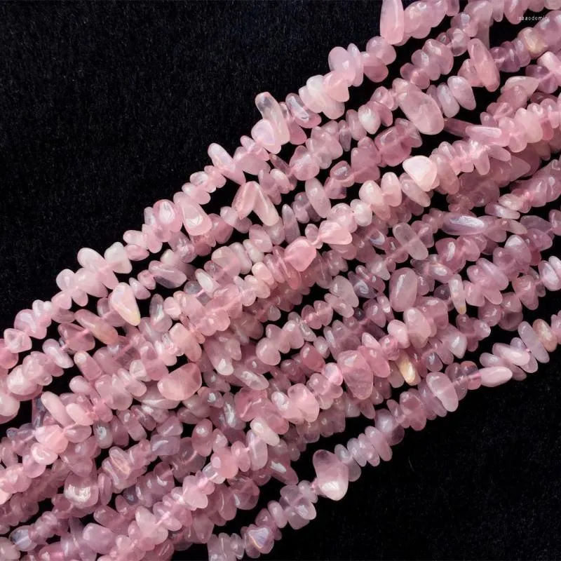 Pietre preziose sciolte di alta qualità naturale genuino cristallo rosa Madagascar quarzo rosa Pietre semipreziose pepita chip perline gioielli adatti 3x8mm