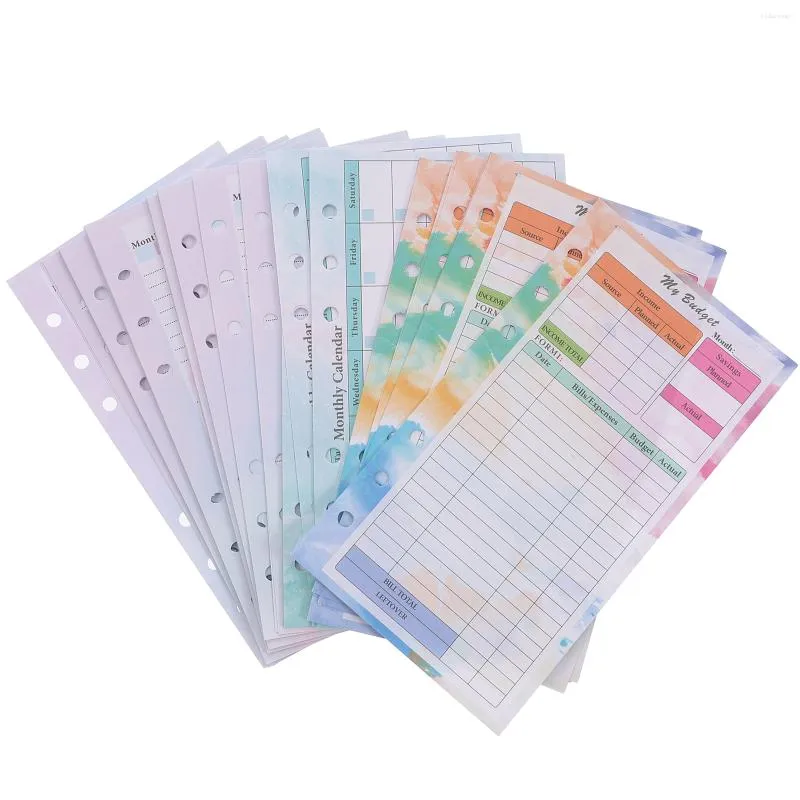 Emballage cadeau Budget Recharges Papiers Bloc-notes Planification Suivi des dépenses Notebook Portable