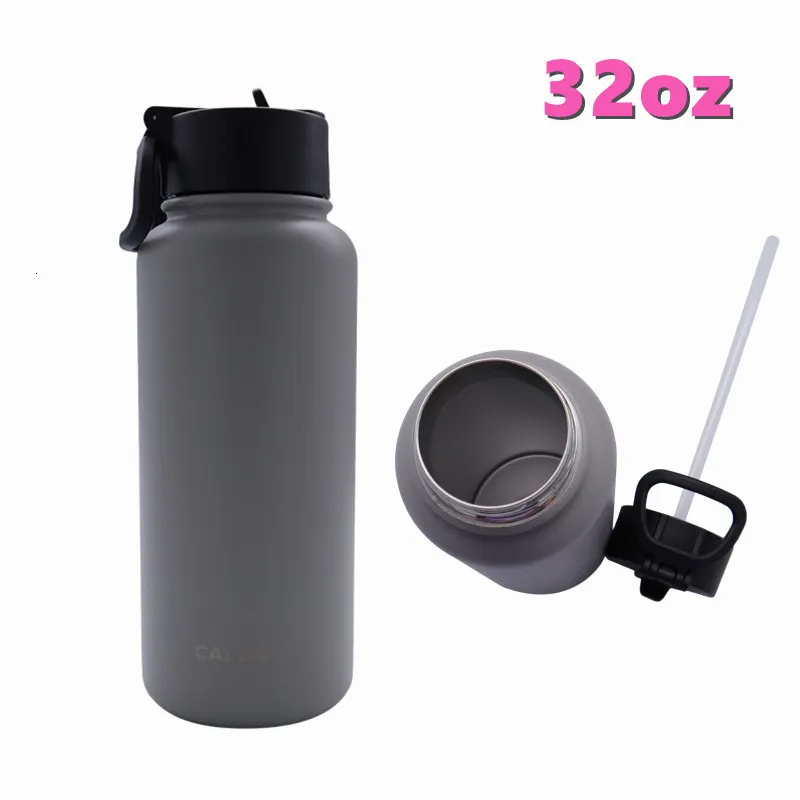 Tasses CALCA Bouteille d'eau en acier inoxydable avec couvercle à large ouverture de 32 oz avec double paroi isolée sous vide 230906