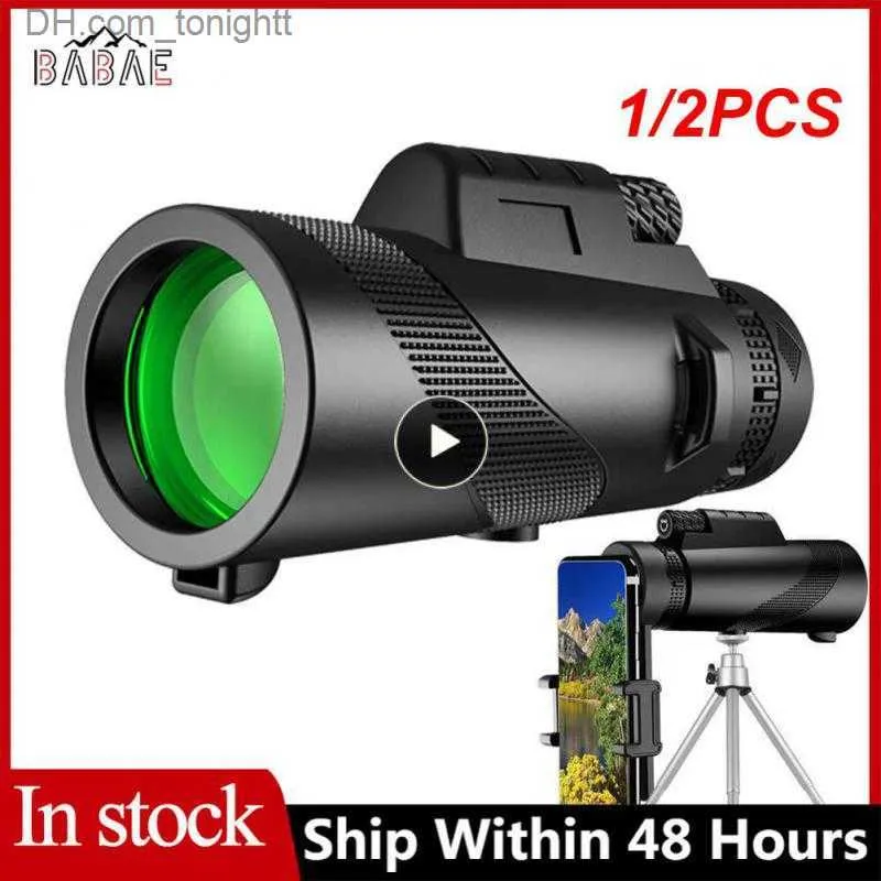 Télescopes 1/2 pièces Zoom Portable HD 5000M télescope pliant longue Distance Mini télescope puissant pour les sports de chasse Camping en plein air voyage Q230907