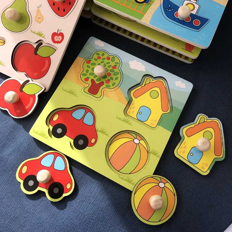 Puzzles 3D Montessori Jouets En Bois Pour Bébés 1 2 3 Ans Garçon