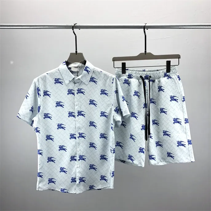 23 zomermode heren trainingspakken Hawaii strandbroek set designer shirts bedrukken vrijetijdsshirt man slim fit de raad van bestuur korte mouw korte stranden 025