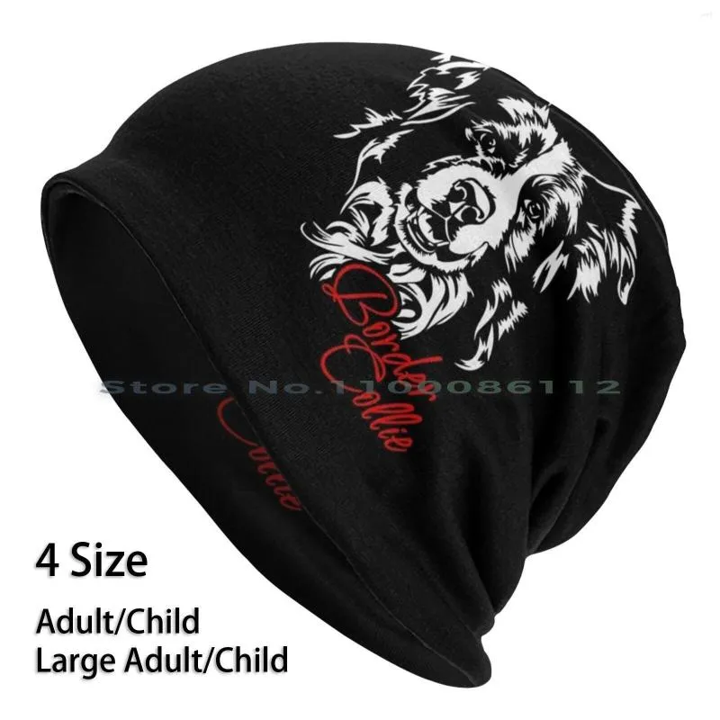 Berets Border Collie Dog Dogs Beanies Knit Hat Outline Favorite Herding Wilsigns Mom Dad Shepherd