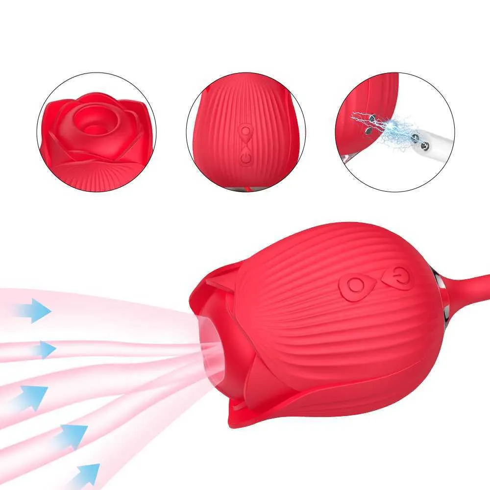 Vibrators 2 in 1 Rose Zuigen Vibrator 10 Speed Vibrerende Tepel g Spot Clit Stimulatie Sucker Vrouwelijke Masturbatie Speeltjes voor Vrouwen