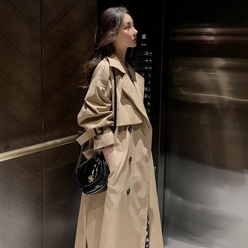 DHgate.com:Womens Trench Coats 2024 | Solid Lapels Double