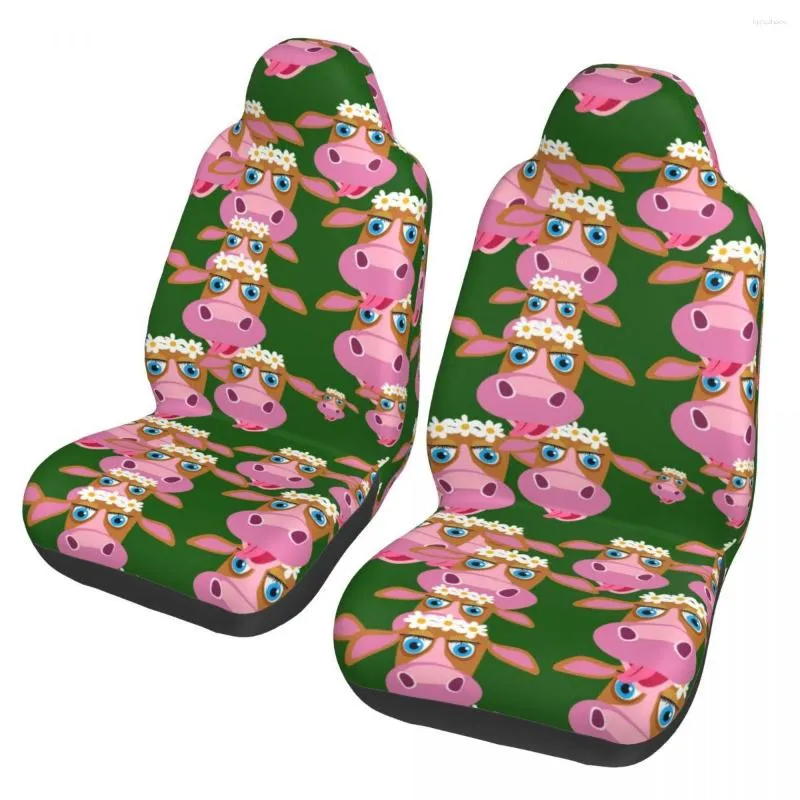 Seamless Cow Pattern Stretchable Seat Covers For SUV Protects From