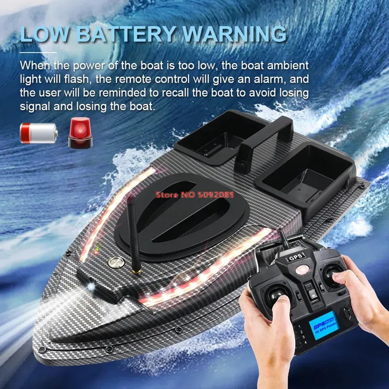 ElectricRC Boats 53CM Large 40 Points GPS RC Fish Bait Boat 15KG