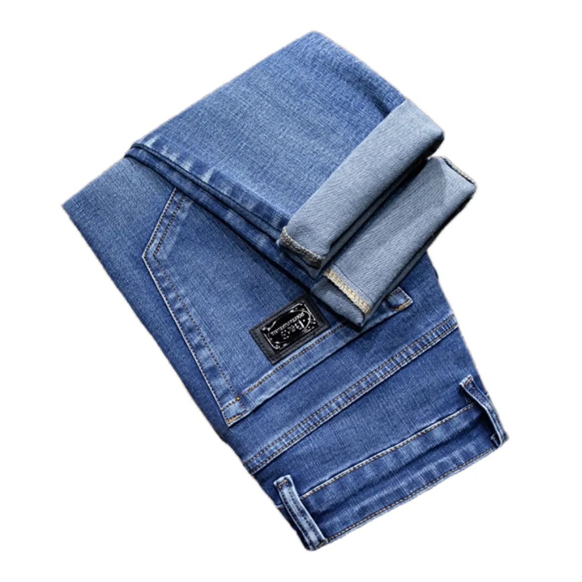 Jeans da uomo Autunno Inverno Uomo Slim Fit Pantaloni dritti di marca di fascia alta europea americana (201-216 sottile) F238-0