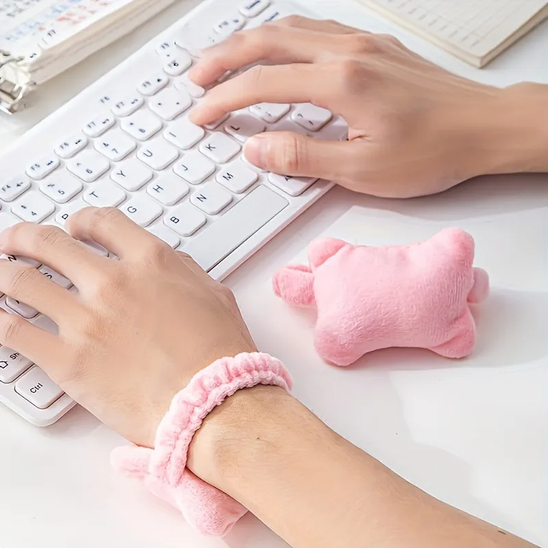 Gorilla Grip Poggiapolsi in memory foam gel setoso per tastiera del computer, mouse, design ergonomico per digare il sollievo dal dolore, cuscinetti da scrivania  7