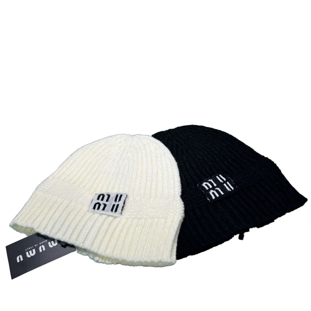 2023 MUI Nowy dzianinowy rybakowy kapelusz w stylu Korean List haftowany czapka czapki wszechstronna show twarz mała czapka