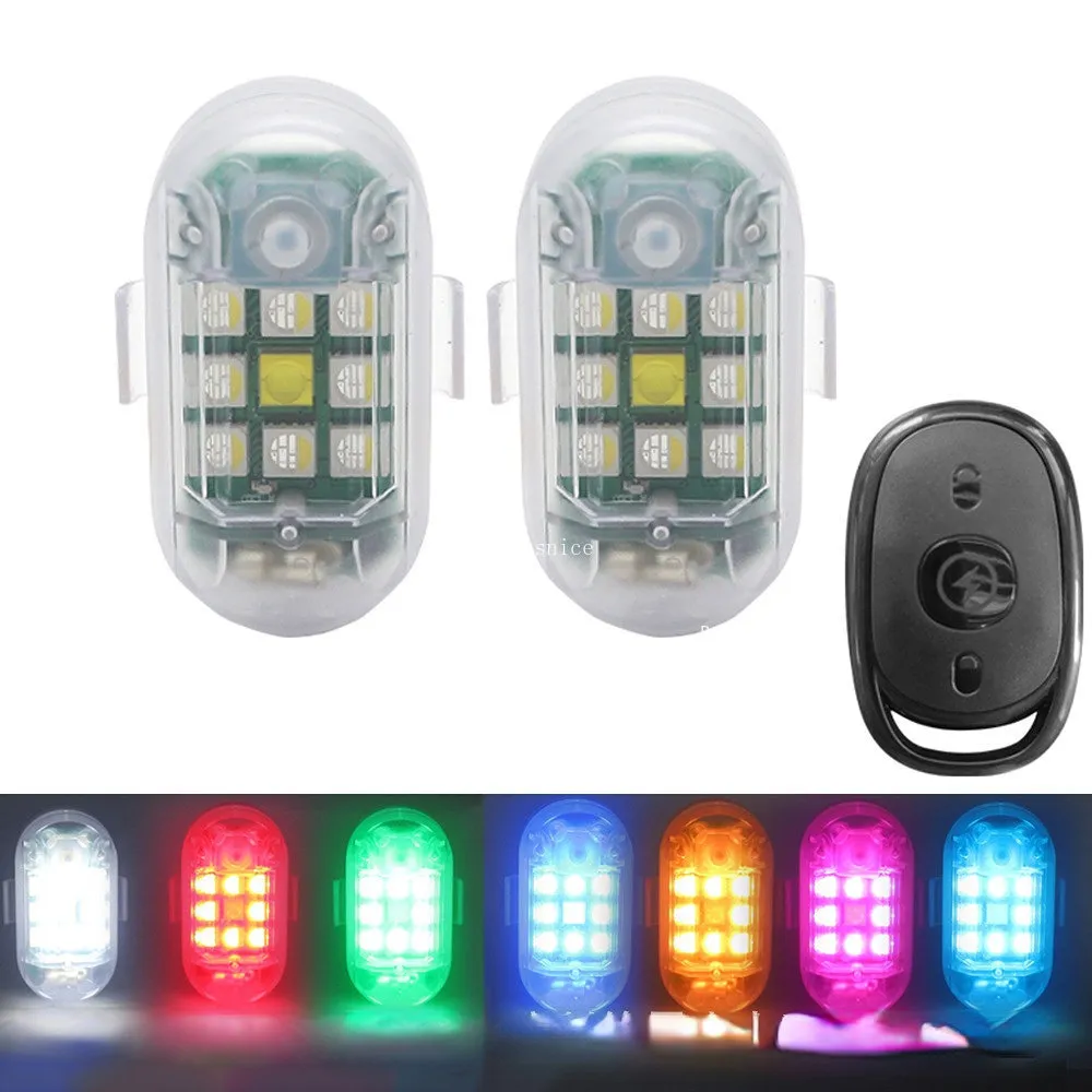 Car Strobe Light Remote Lamp Warning Flash Led Wireless Control Waterproof Bike Scooter Anti-collision Indicator