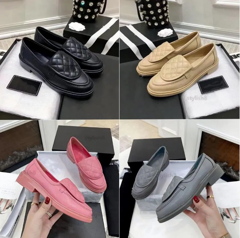 Mocasines Zapatos de vestir con plataforma para mujer Mules de cuero Hebilla de metal Logo Zapato de piel de becerro de lujo