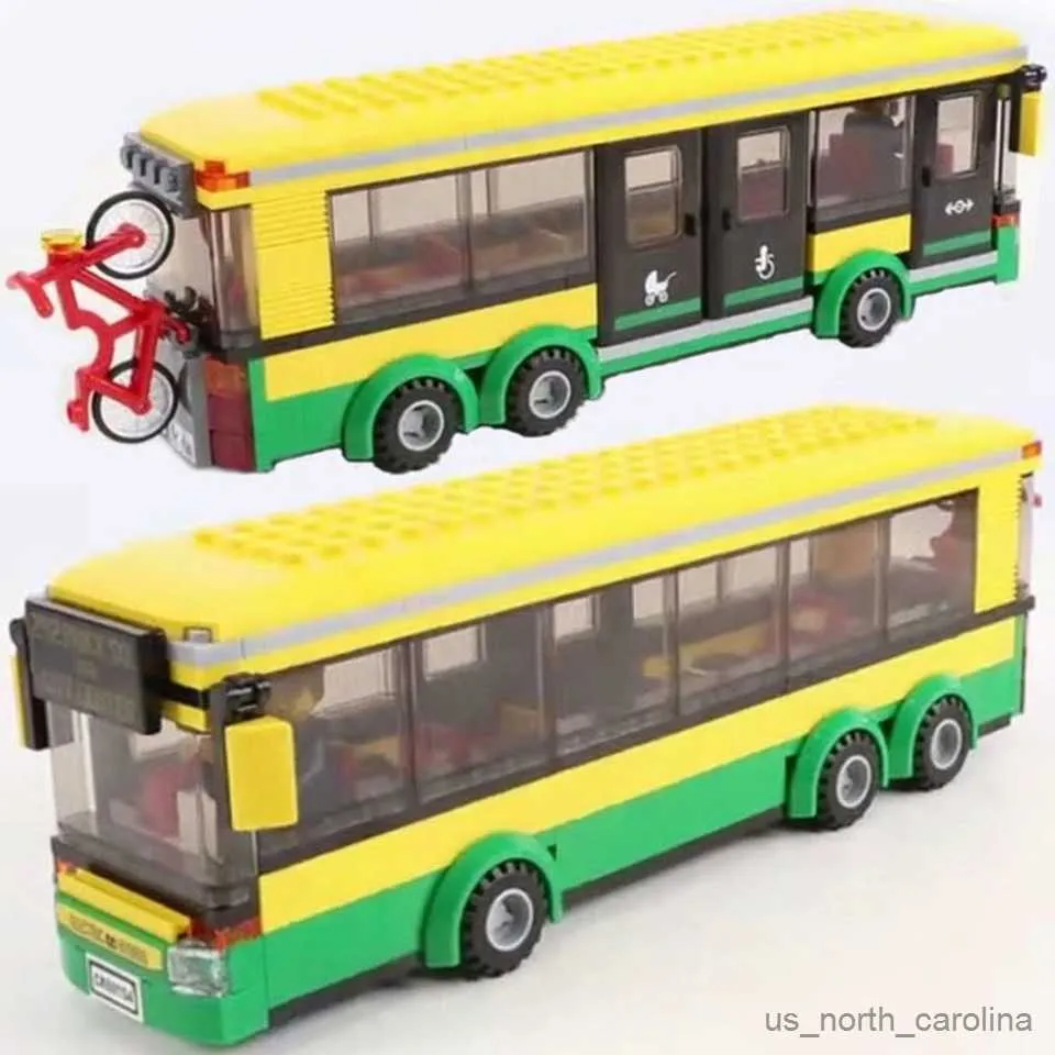 Blocks City Town Bus Classic Building Blocks Compatible 377pcs Newsstand Model Toys R230907