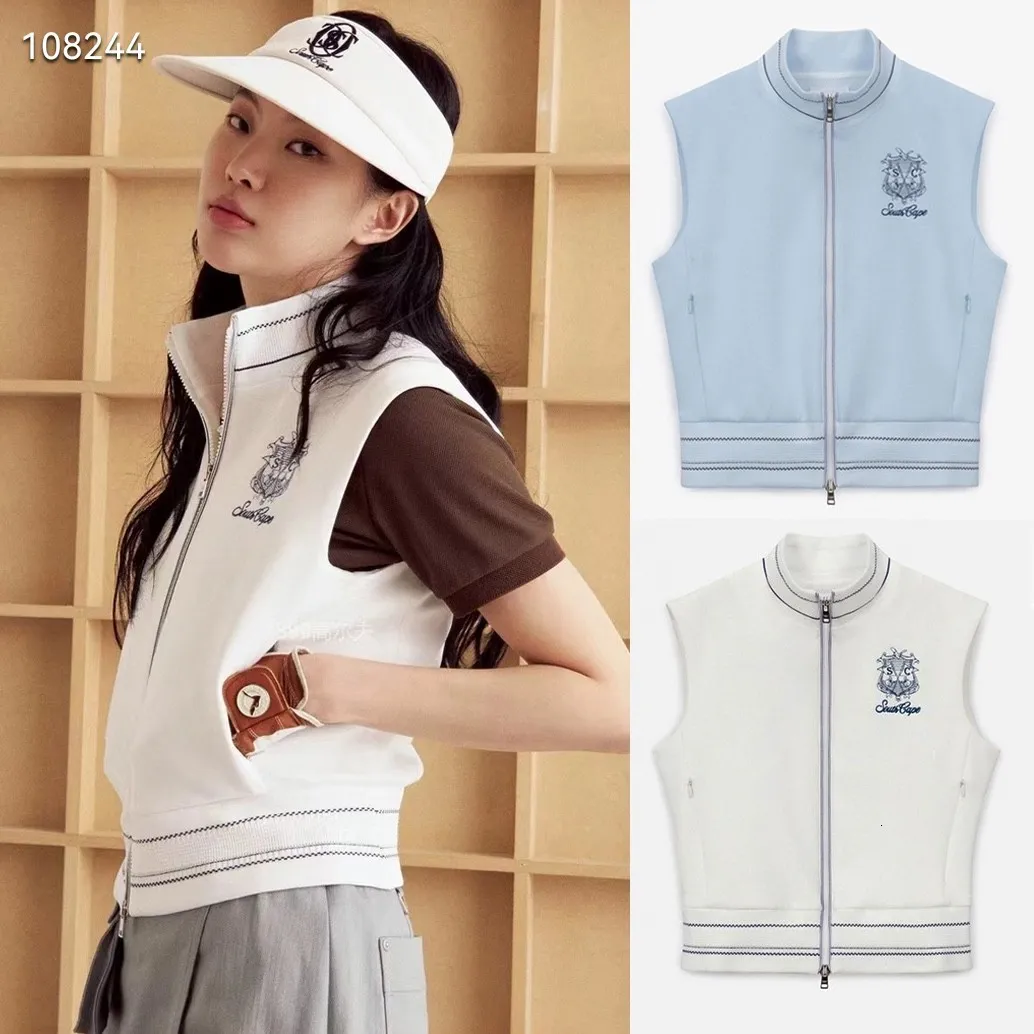 Giubbotti da golf Capo Sud Golf Gilet da donna Top Inizio autunno Sottile Sport per il tempo libero Gilet con cerniera slim-fit Cappotto da golf 230907