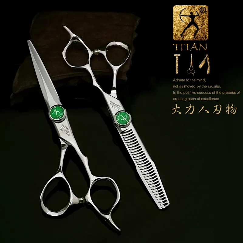 Nożyczki Titan Titan Fryzura 6 -calowe włosy Profesjonalne fryzjer cięcie narzędzie do przerzedzania Stykacja 230906