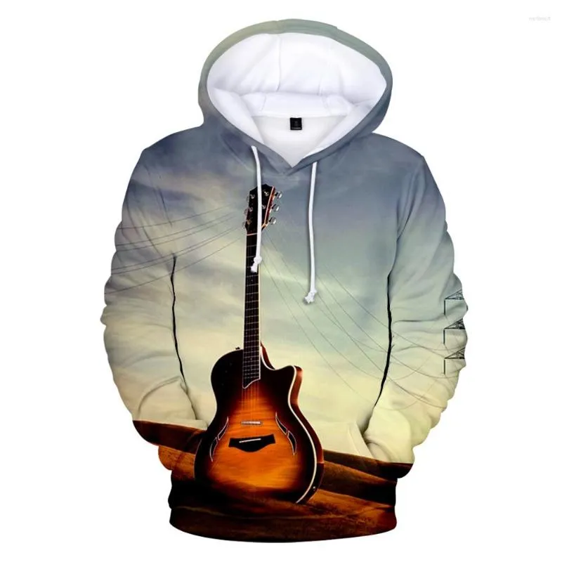 Hoodies masculinos guitarra impressão 3d moletom com capuz roupas para e adulto moda de alta qualidade novidade traje na juventude