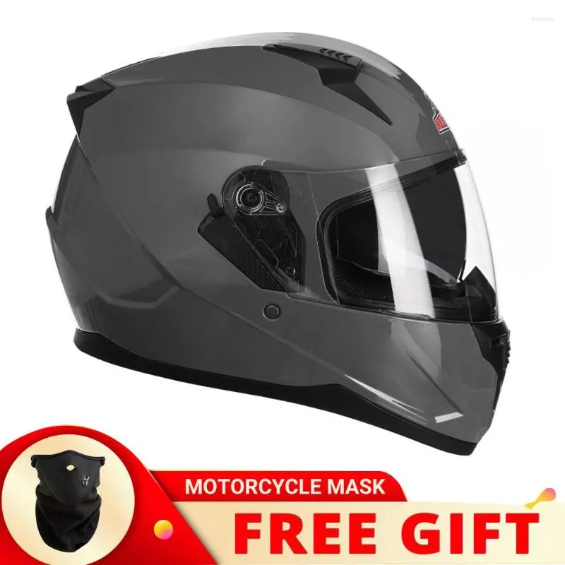 Caschi da moto Casco da corsa classico integrale Scooter Ebike Casco da equitazione di sicurezza aperto Visiera parasole Casque Moto De Capacete