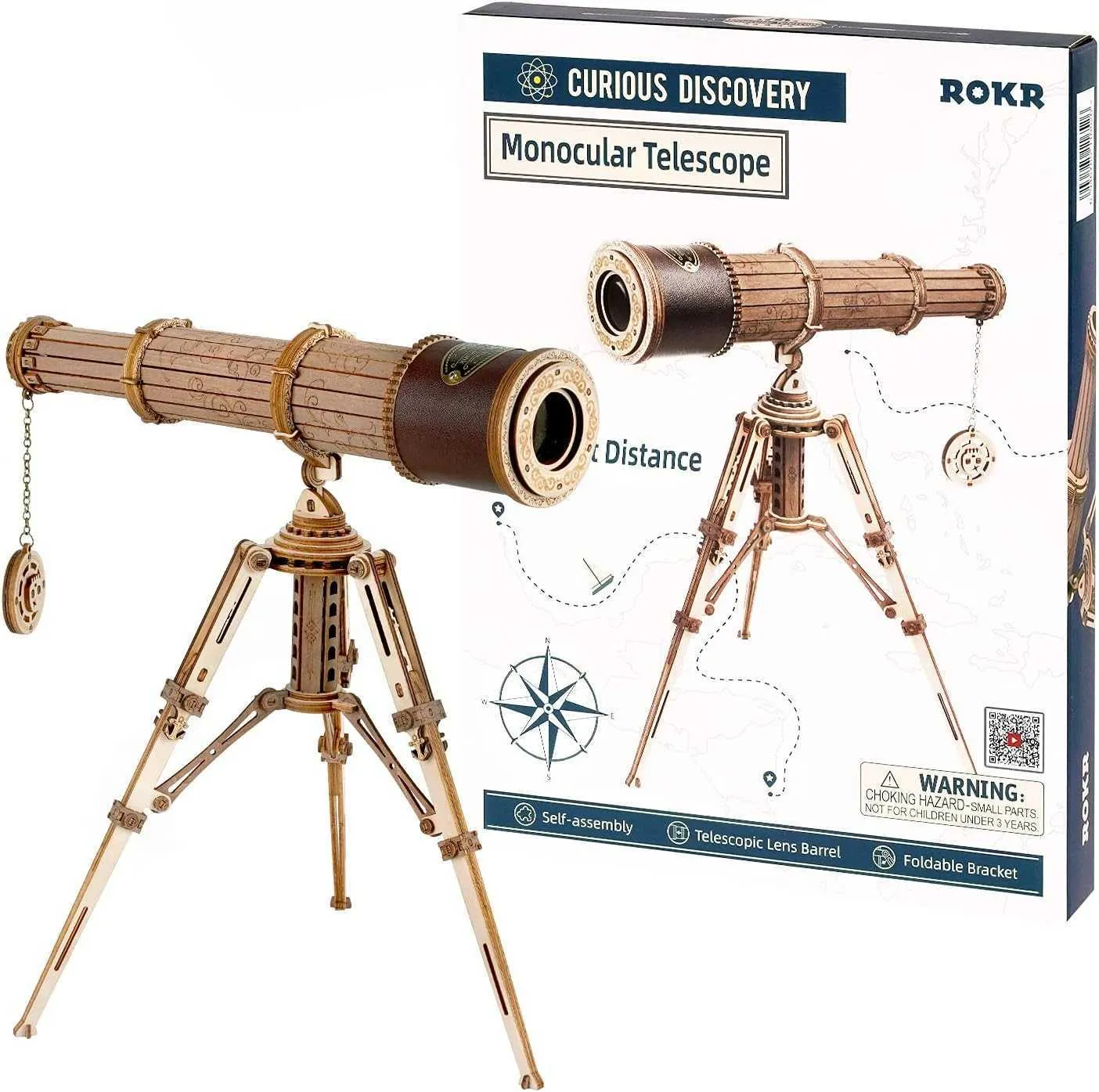 Puzzles 3D ROKR Puzzle 3D En Bois Kit De Construction De Modèles Kit De  Bricolage Pour Adultes Télescope Monotube En Bois Coffret Cadeau  Scientifique Adapté Aux Adultes Et Aux Enfants Z0907 Du