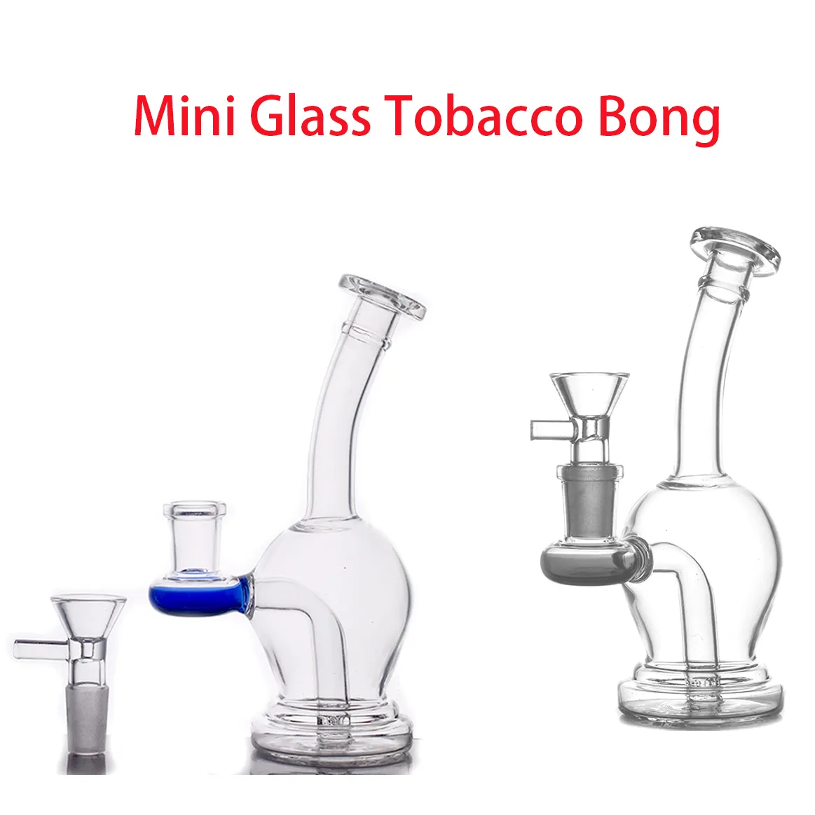 Wholeslae colorido 14mm feminino vidro tabaco água dab rig bong com tigela de erva seca para fumar