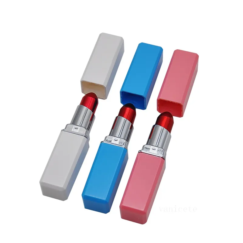 Smoking Pipes Portable Lipstick Smoking Pipes Metal Pipes Multiple filtration Lipstick Shaped Pipes Smoking Accessories LT527