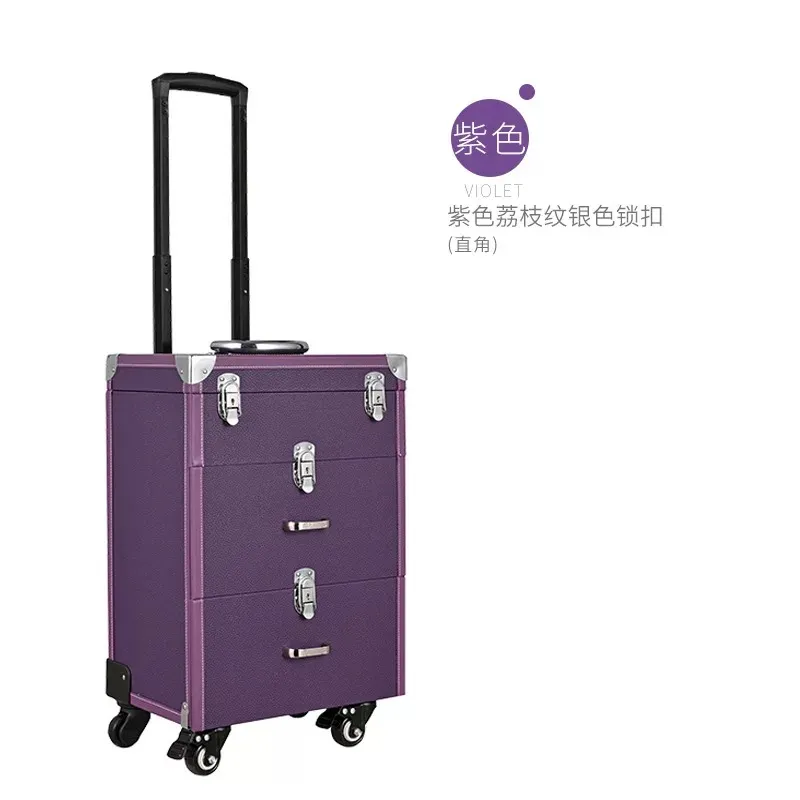 Rolling Nail Case Wheeled Manicure Storage Case Polish Organizer  Professional Makeup Trolley for Studio or Travelling Nail Technician  Artists Cosmetologist Stylist - Walmart.com