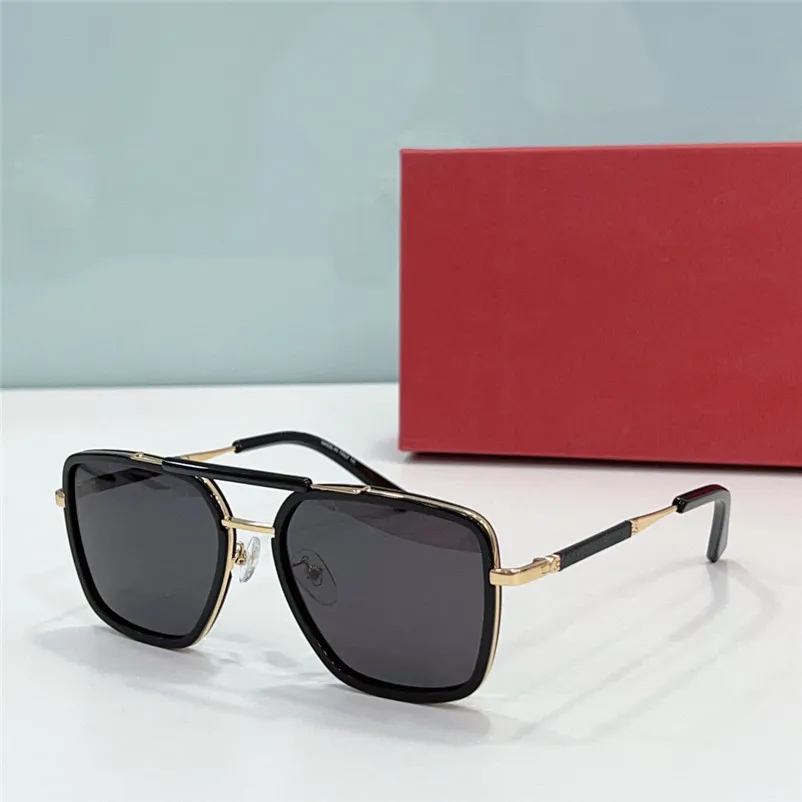 Novo design de moda masculino óculos de sol quadrados 1022 metal e armação de acetato barra superior da ponte dupla estilo simples e popular ao ar livre óculos de proteção uv400