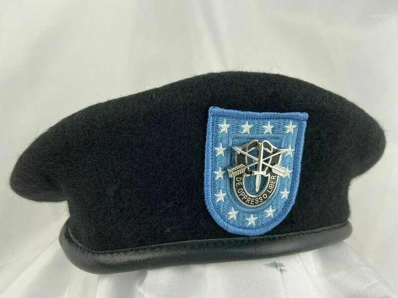 Black Beret Hat Army Authentic Military Beret: Black Wool US Army