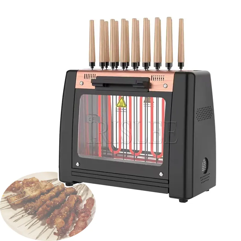 Vertikaler multifunktionaler Hähnchen-Kebab-Grill, Shawarma-Maschine, elektrischer Broiler-Grill für den Innenbereich