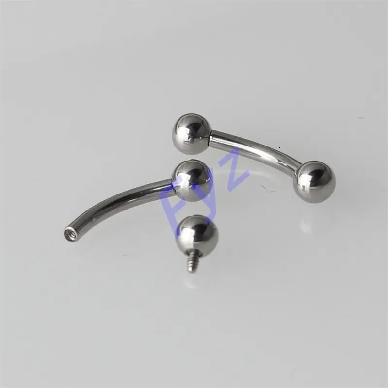 Labret Lip Piercing Jewelry 16g 14g G23 Percings ebrerow pirecings داخليًا ملولبًا حلقات الموز اللولبية الحلزونية Trags Nipple 230906