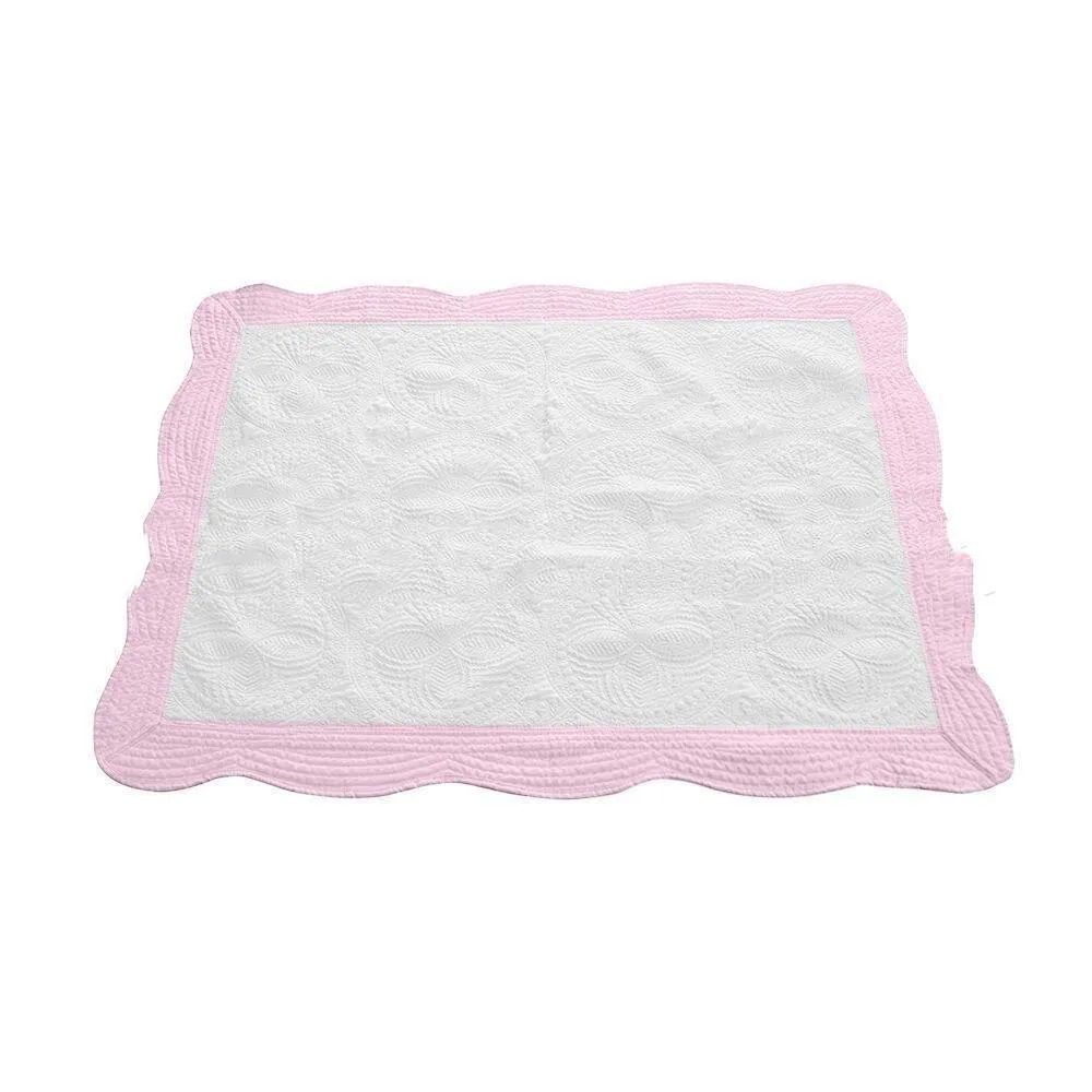 Andra hemträdgård nyfödda baby filtar quilt ren bomull broderade barn filt ruffle minky småbarn gåva ddle andningsluft c dhw1j