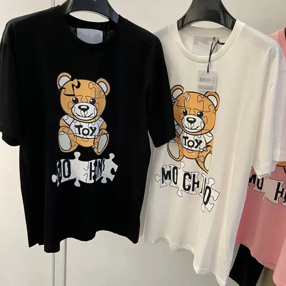 2023 Fashion Women's T-shirt summer new high quality short sleeve Brand designer tees Color the bear round neck cotton Italy luxury mens womens half s I49D#