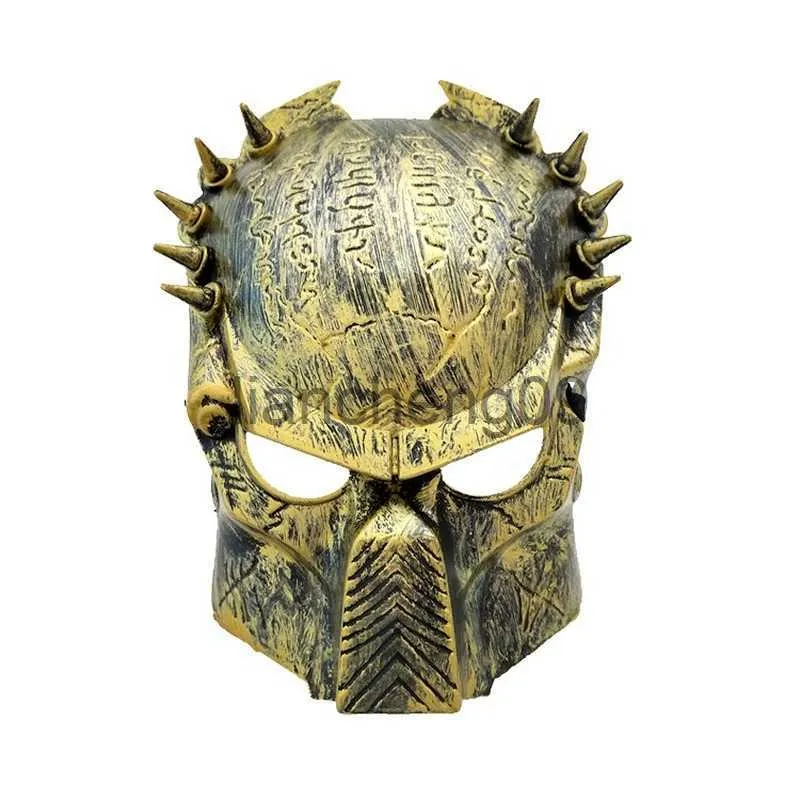 Party Masks Predator Mask Halloween Horror Mask Lone Wolf Mask Rivet Snap Iron Mask Cosplay Costume Supplies Masque New Hot Predator Masks X0907