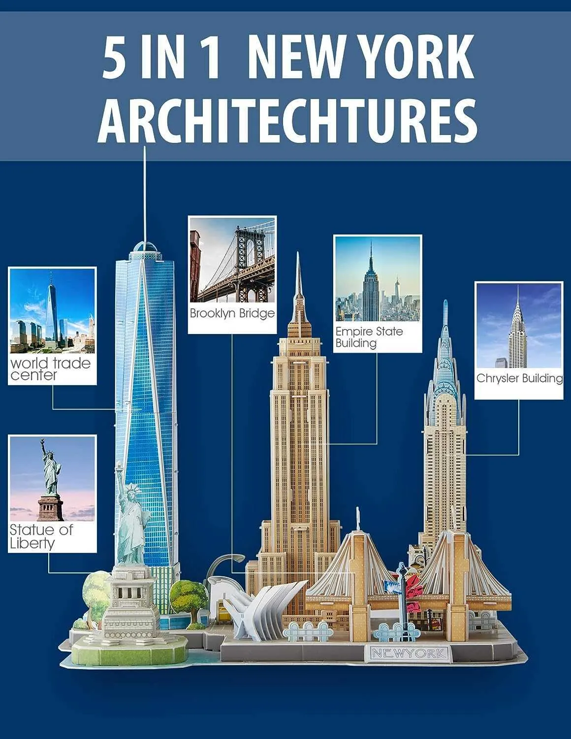 Puzzle 3D Puzzle 3D - Puzzle per bambini dagli 8 ai 10 anni New York City  Progetti STEM Arti e mestieri per bambini dagli 8 ai 12 anni - Giocattoli