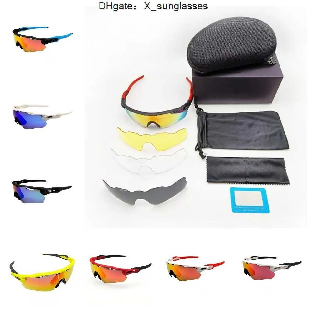 Lunettes de sport lunettes de soleil de cyclisme en plein air UV400 lunettes à lentilles polarisées lunettes de vélo VTT homme femmes EV équitation soleil lentilles multiples avec étui 59LY