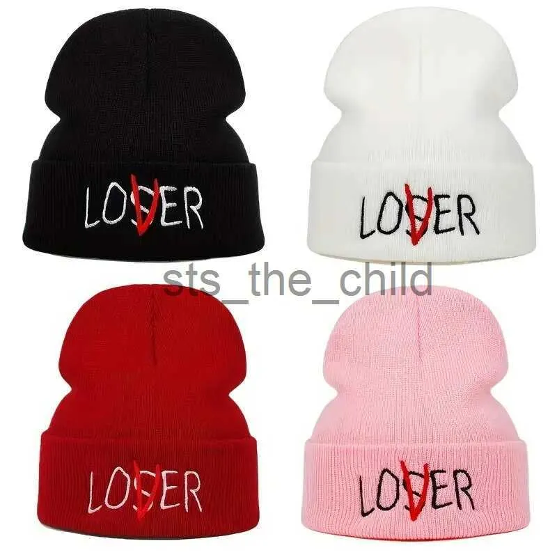 Bonnet / Skull Caps 1pc unisexe perdant brodé chaud chapeau doux mode hip hop hiver chaud tricoté chapeau x0907