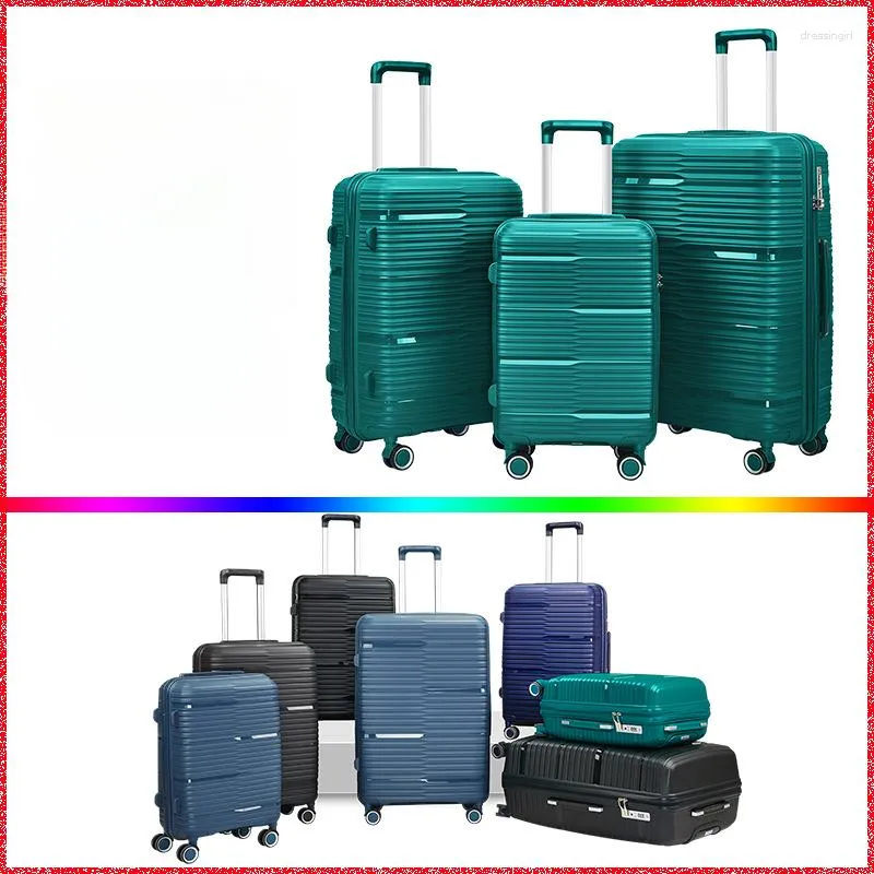 Buy Safari Route Hardside Small, Medium & Large Size Polycarbonate Suitcase,  (Cabin & Check-in) 8 Wheels Luggage Trolley Bag Set of 3, Spearmint Color  55cm, 65cm & 77cm at Amazon.in