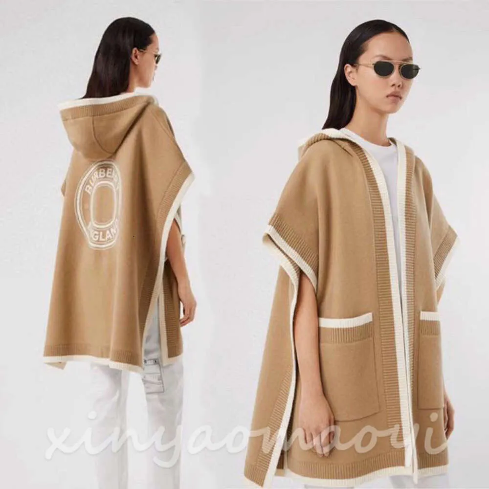 Burberry wool cashmere top blend hooded poncho