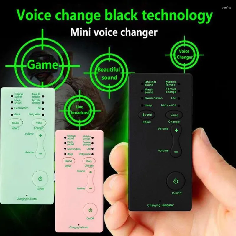 Microphones Voice Changer för PS4 Xbox Console PC Phone Tablet Sound Card 7 Ändringar