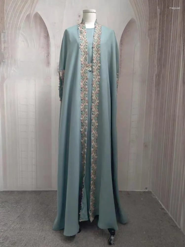 Etniska kläder höst marocko klänning muslimska kvinnor broderi abaya india abayas dubai kalkon party klänningar kaftan robe longue vestidos