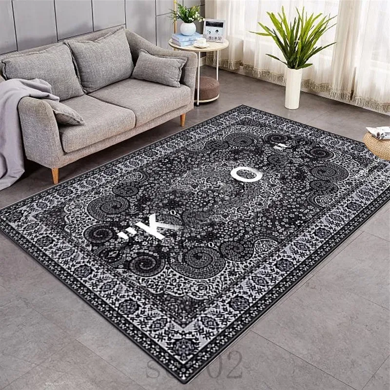 Home furnishings KEEP OFF rug for living room black carpet big size square doormat casual non slip floor bath designer rugs for bedroom aesthetic S01