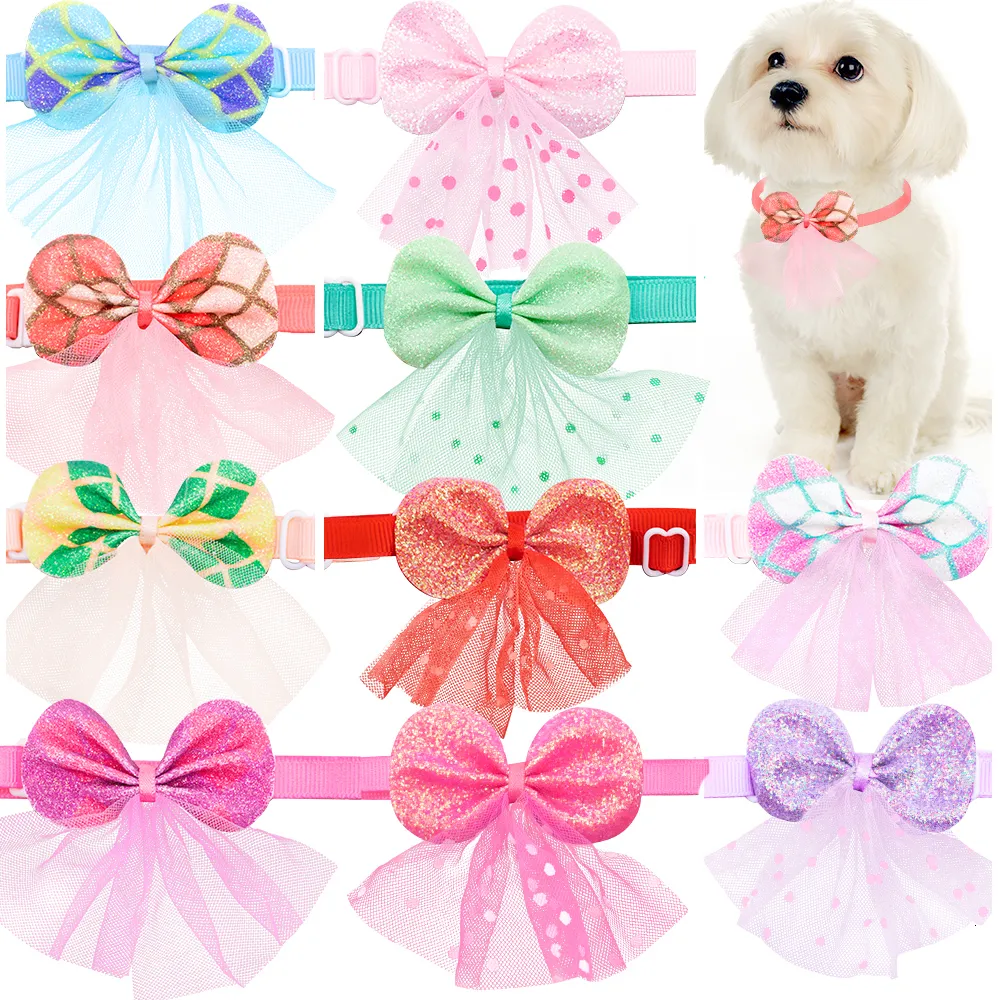 Acessórios de vestuário para cães Bulk Fashion Bow Tie Lace Suprimentos Pequenos Bowties Pet Produtos para Cães 230906
