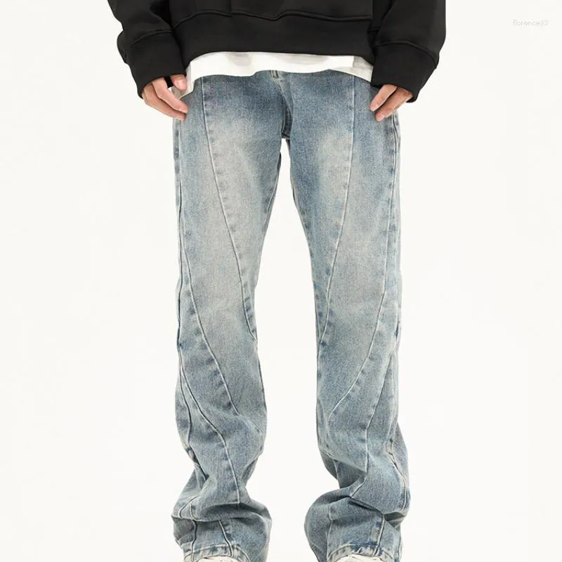 Мужская джинсовая одежда, кардиган, брюки, потертый и рваный деним, осенне-зимняя уличная повседневная одежда