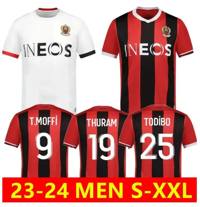 23 24 OGC NICE FCサッカージャージDelort Melou Gouiri 2023 2024 ogcniceフットボールシャツDOLBERG DANTE KAMARA ATAL MAILLOT DE FOOT HOME AWAY