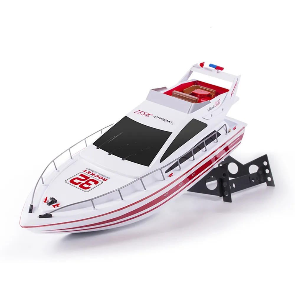 ElectricRC Лодки 3837 24G Радиоуправляемая Лодка RC Высокоскоростной Корабль Водонепроницаемая Модель Электрический Скоростной Катер Детские Игрушки Подарок 230906