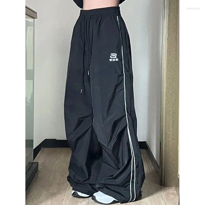 Black Wide Been Joggers Voor Heren Polyester Parachute 2024 Oversize Streetwear Tracksuit Pants Van 23 74 DHgate