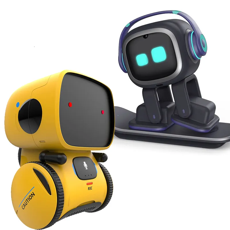 Electricrc Animals Emo Robot Smart Robots Dance Voice Command Sensor Singing Taniec powtarzający zabawkę dla dzieci chłopców i dziewcząt Talking 230906