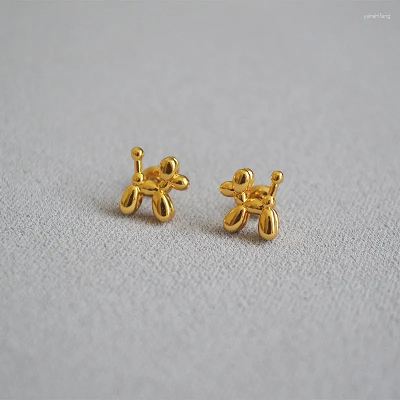 Boucles d'oreilles créoles édition coréenne, accessoires, aiguille en argent 925, petit ballon exquis, mignon et Adorable, chien VIP, Simple et polyvalent