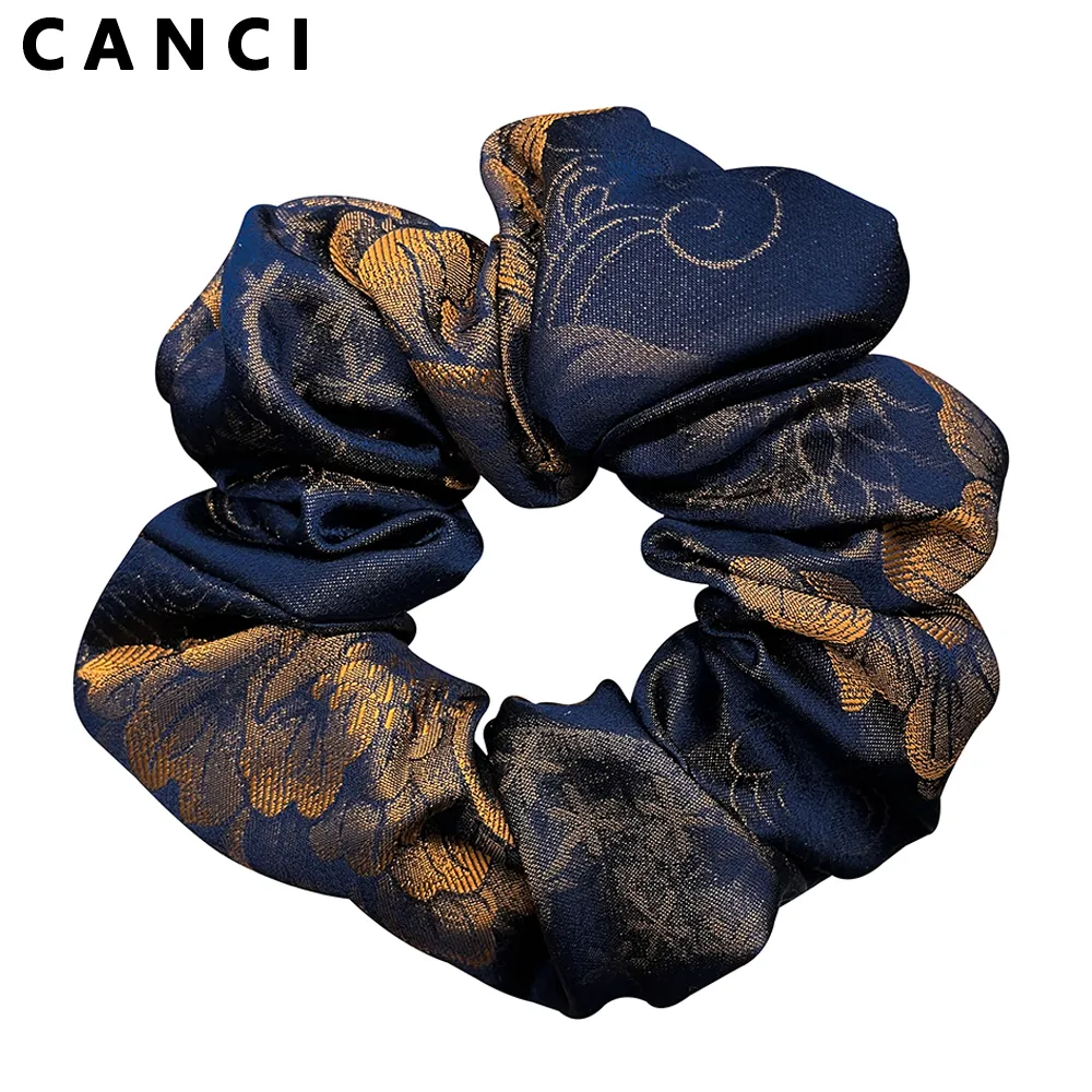 Hair Rubber Bands 100% Pure Mulberry Silk Large 5CM Scrunchies Song Brocade Ties Elastics for Women Girls 26Momme Accessories 230907