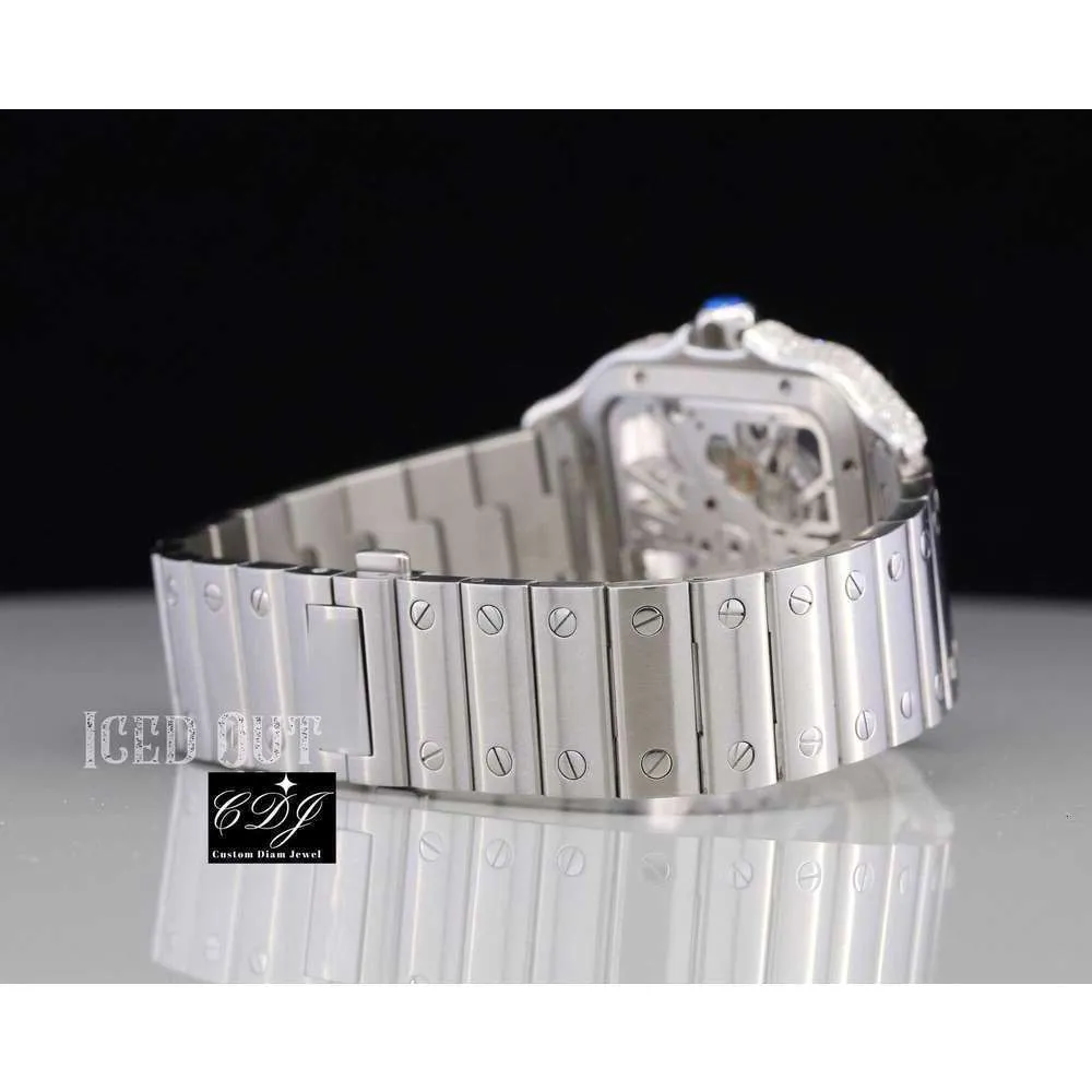 R8KF Iced Out Diamonds Lab Grown Watch Dign Stainls Steel Стильный индивидуальный хип-хоп Роскошный чехол Мужской хип HoYHYAWESR